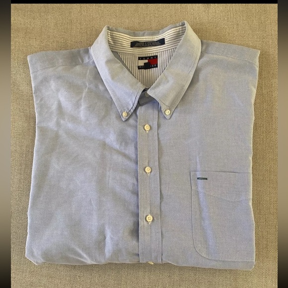 Tommy Hilfiger Vintage Monogram Crest Logo Oxford  Shirt 4XL - Picture 1 of 5